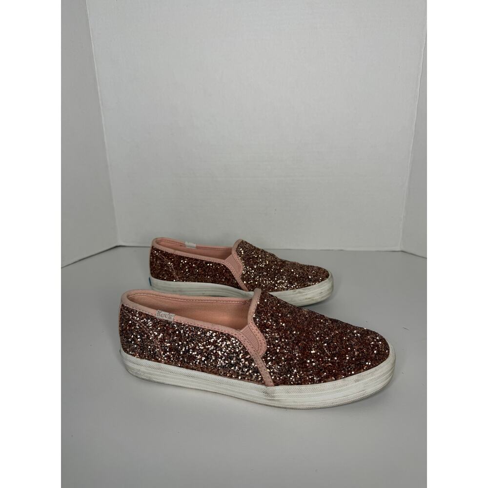 Kate Spade Keds Glitter Sneakers Size 6 Womens Rose Gold